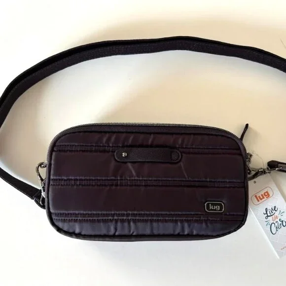 Lug Coupe XL Plus Convertible Crossbody Bag with Charm Bar Plum - New! - Picture 9 of 14